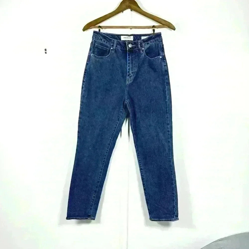 Pacsun Women's Size 26 Blue High Rise Medium Wash Cotton‎ Mom Jeans Tapered